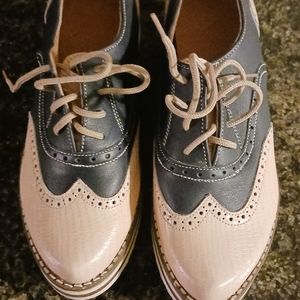 Leather hand stitched shoes